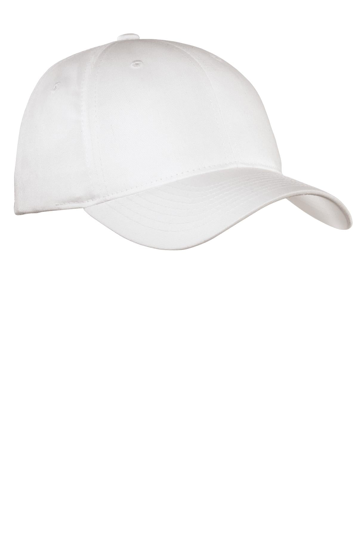 Port Authority Fine Twill Cap C800 White