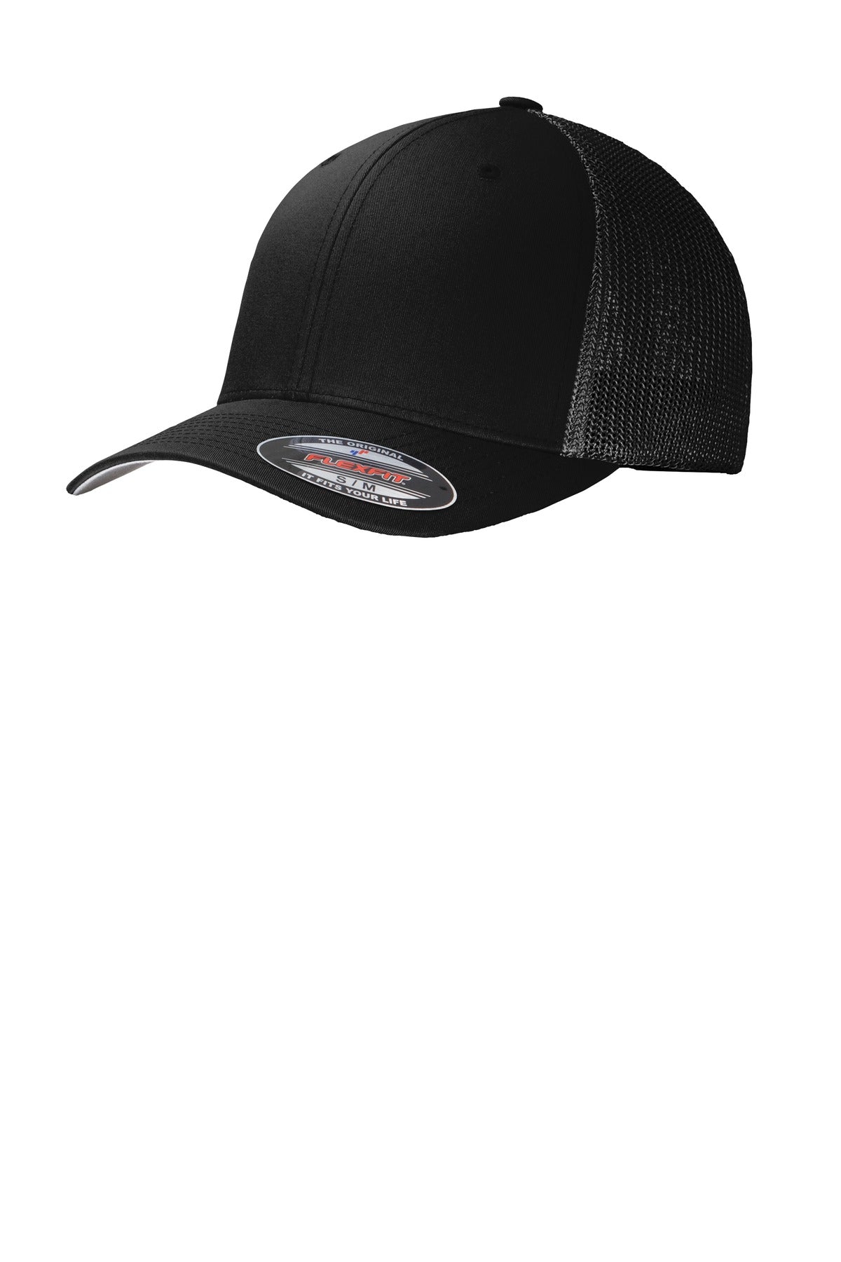 Port Authority Flexfit Mesh Back Cap C812 Black/ Black