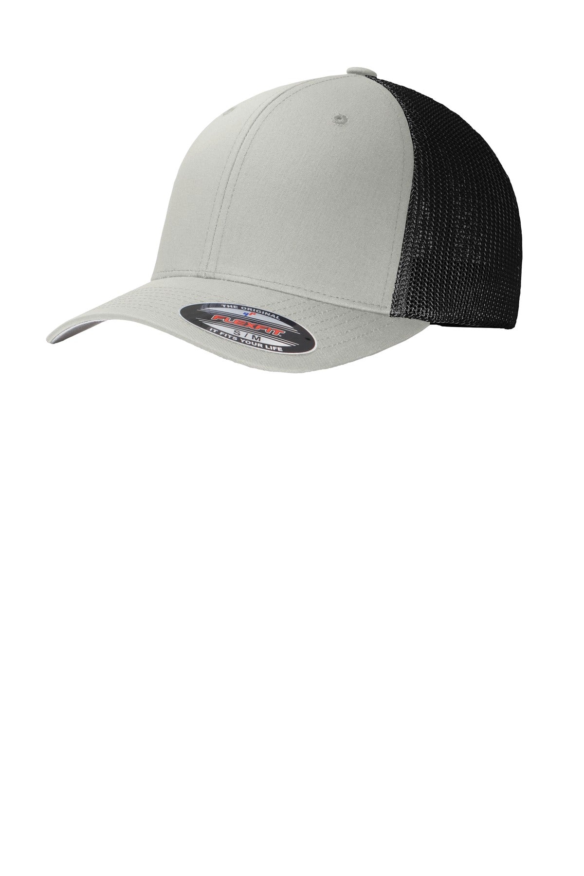 Port Authority Flexfit Mesh Back Cap C812 Silver/ Black
