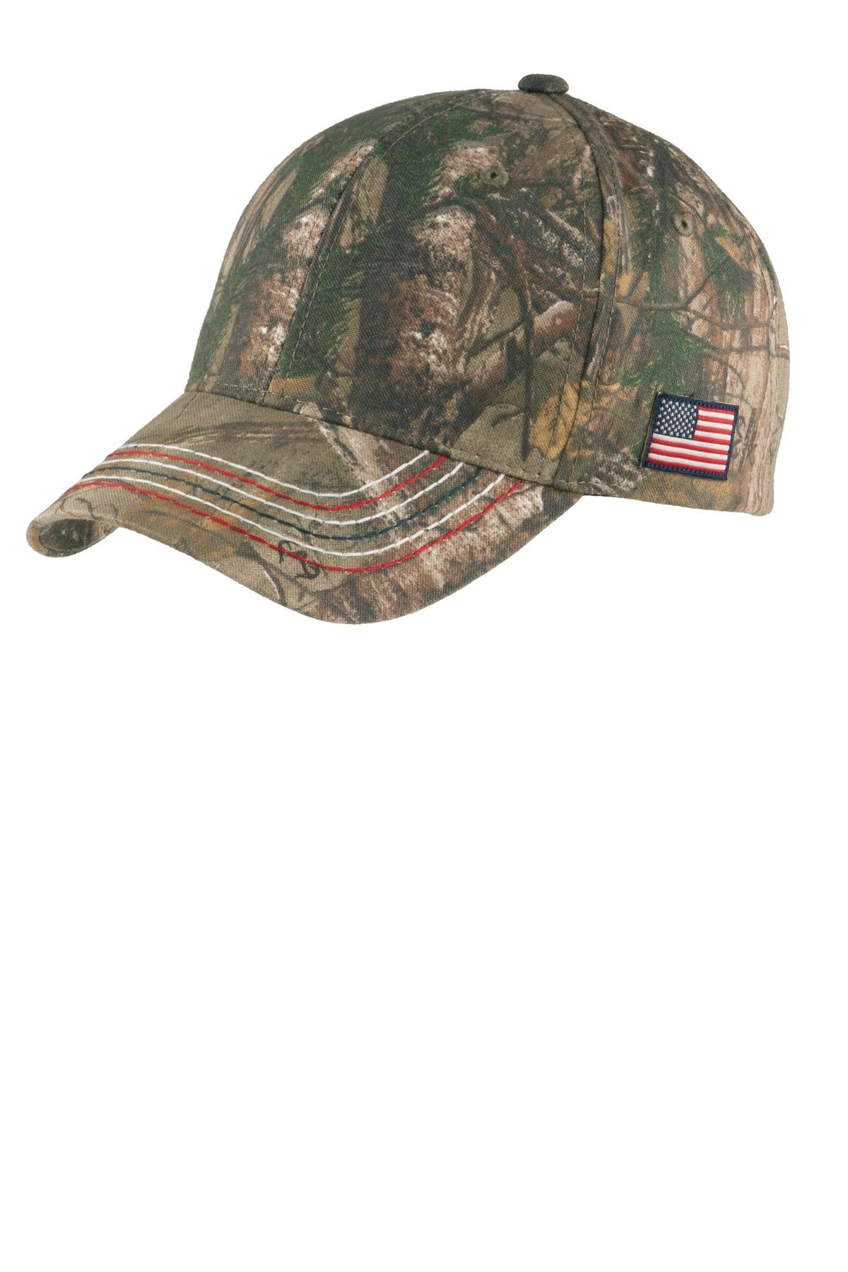 Port Authority Americana Contrast Stitch Camouflage Cap C909 Realtree Xtra