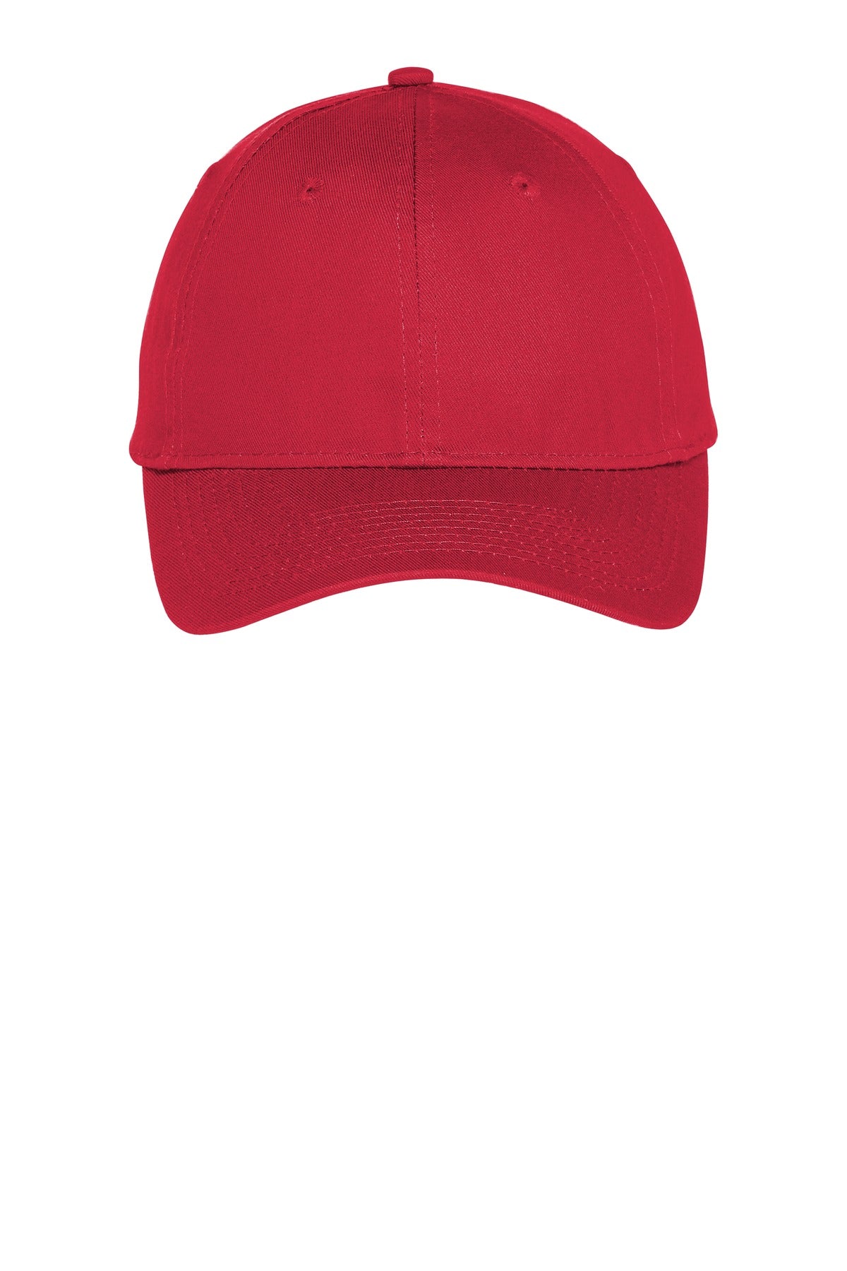 Port Authority Six-Panel Unstructured Twill Cap C914 True Red