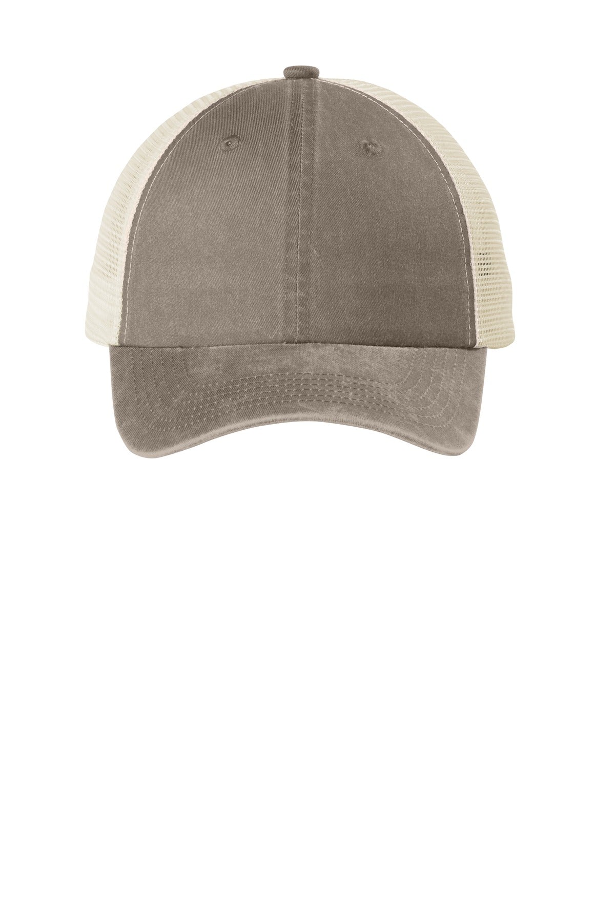 Port Authority Beach Wash Mesh Back Cap C943 Taupe/ Stone