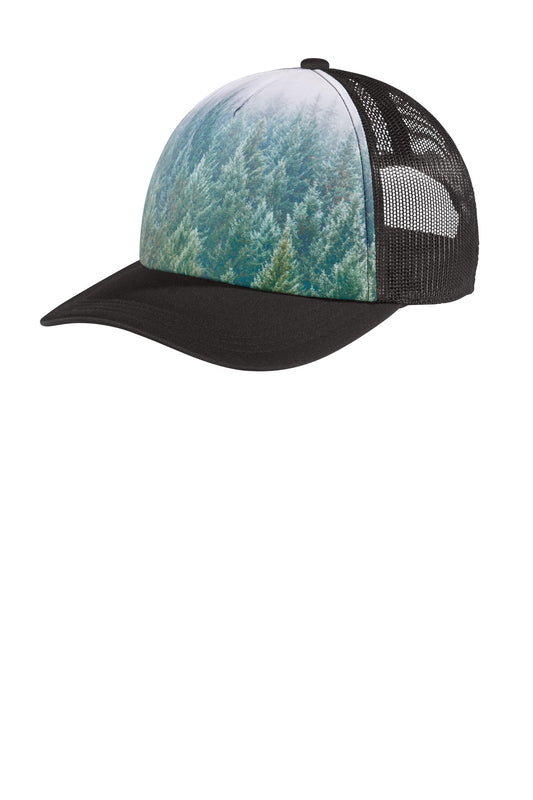 Port Authority Photo Real Snapback Trucker Cap C950