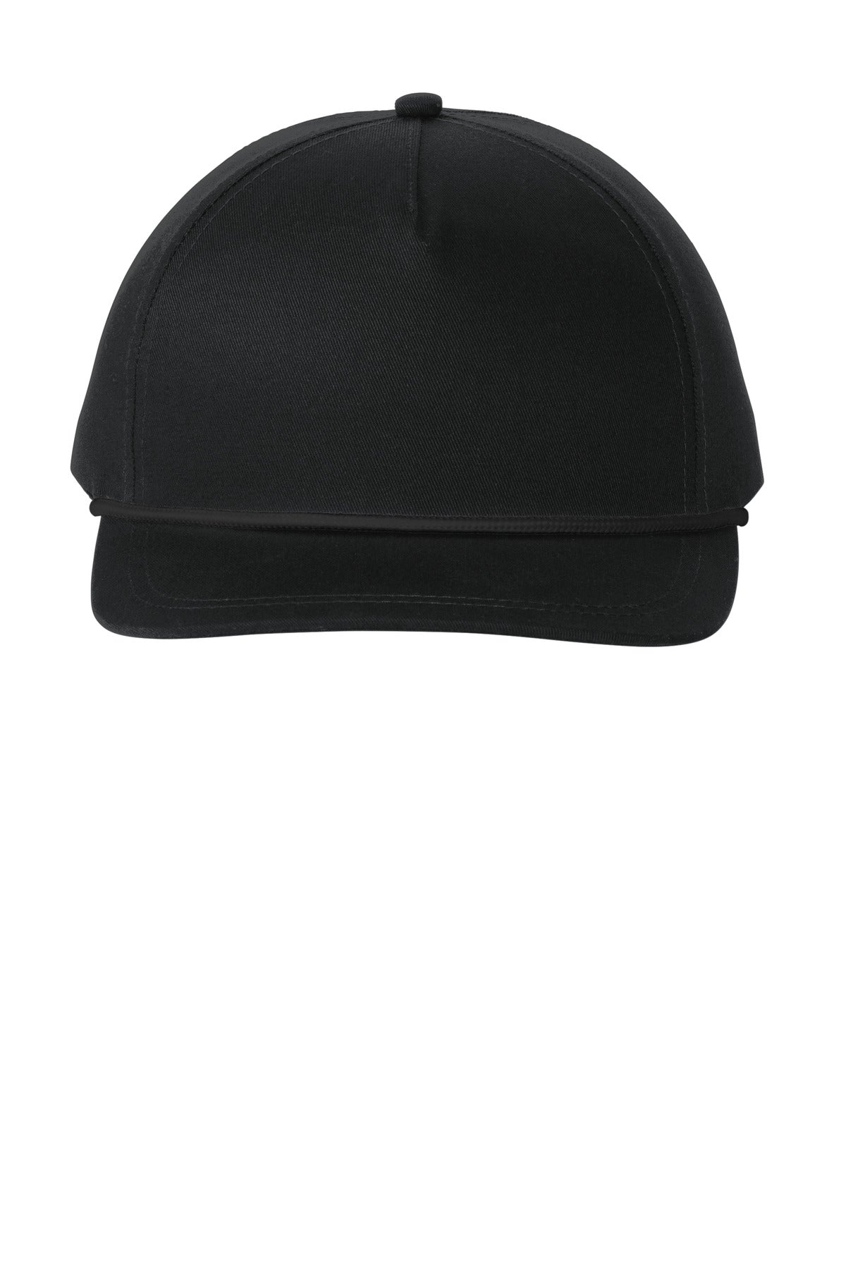 Port Authority Snapback Five-Panel Rope Cap C962 Black/ Black