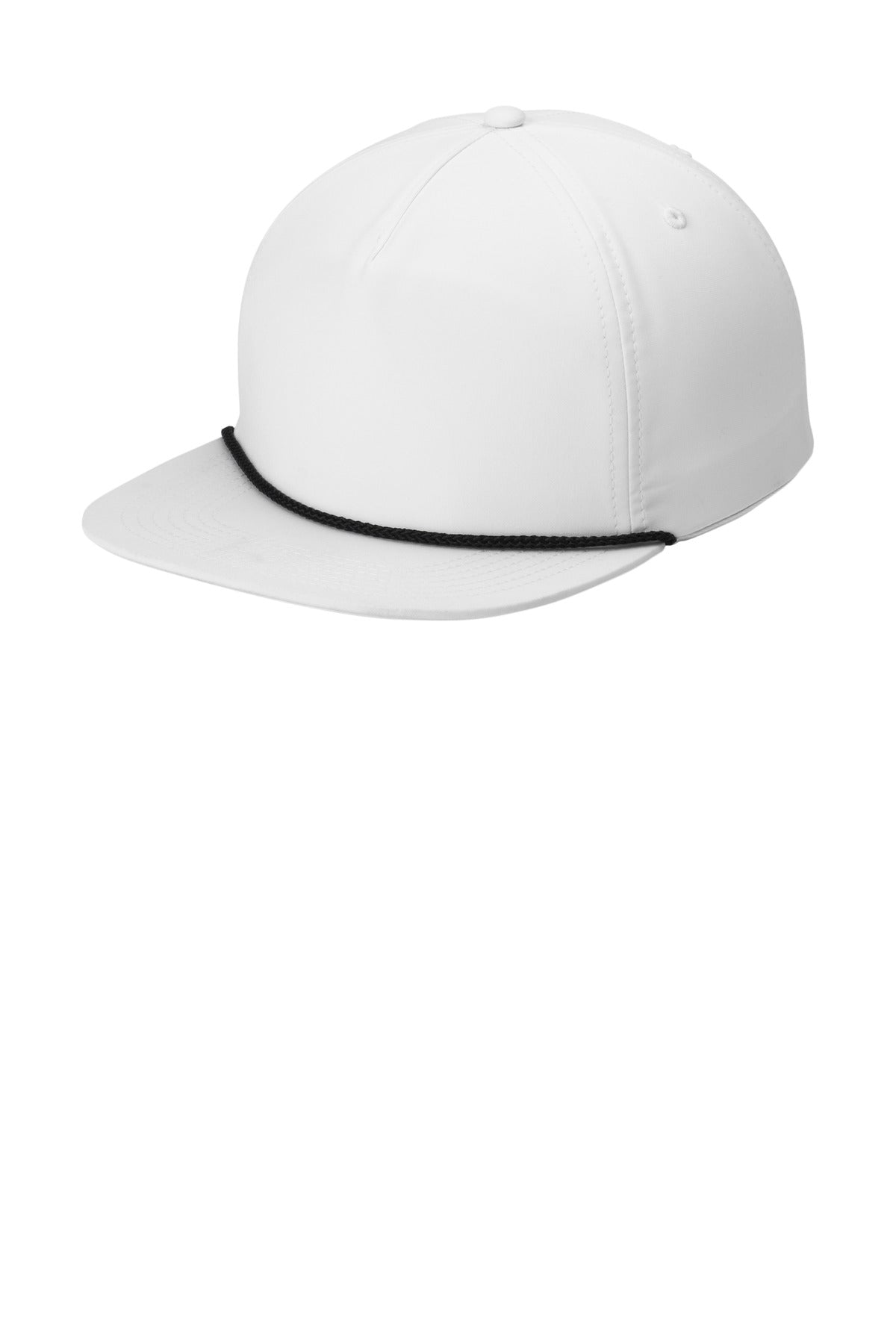 Port Authority 5-Panel Poly Rope Cap C981 White/ Black