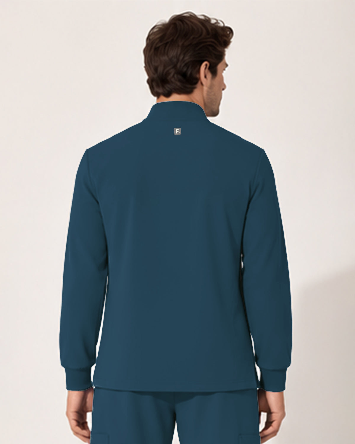 Foundry Men's 6505 Slate Men'S 2 Pocket Scrub Jacket Caribbean
