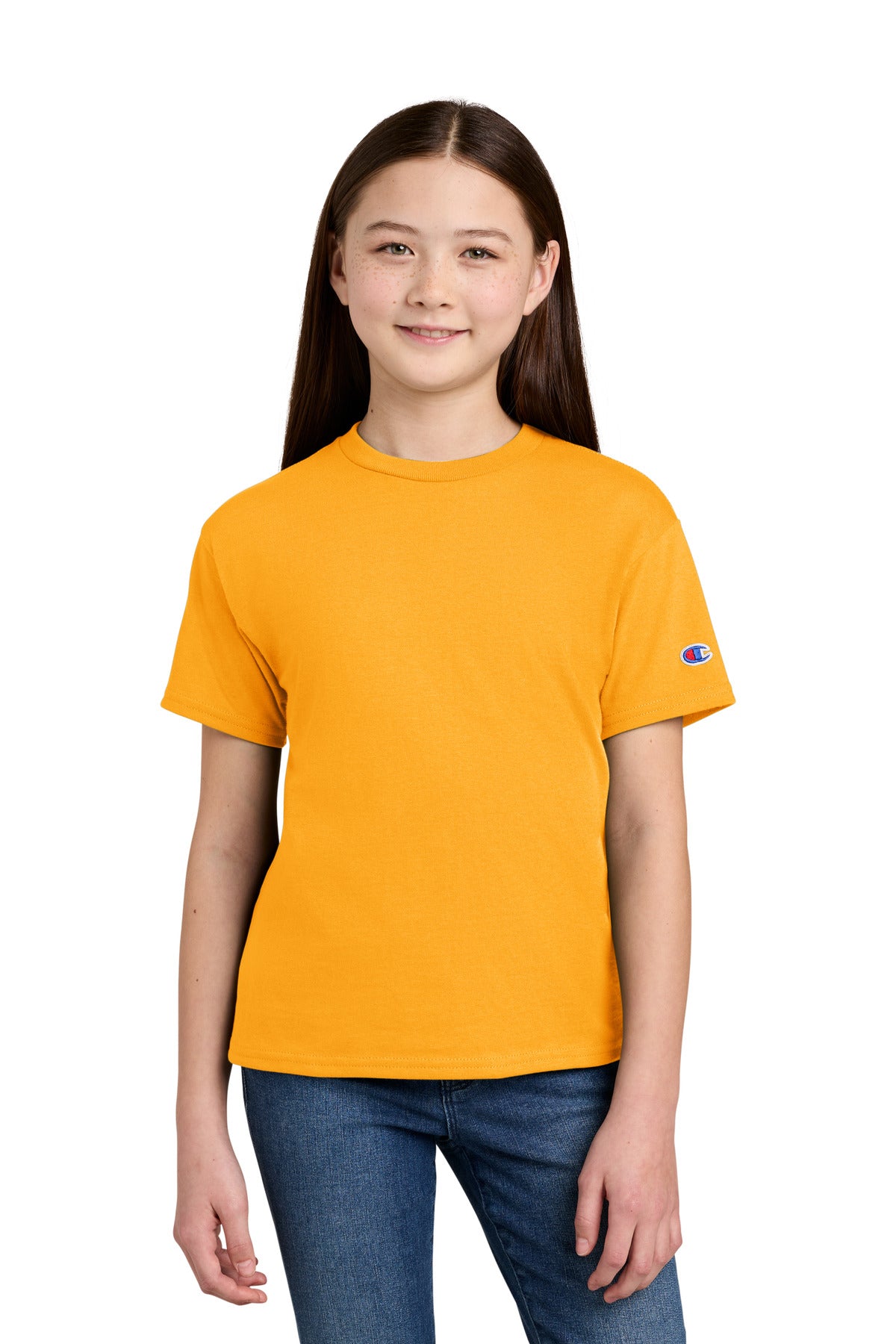 Champion Youth Jersey Short Sleeve Tee CH1081 C Gold