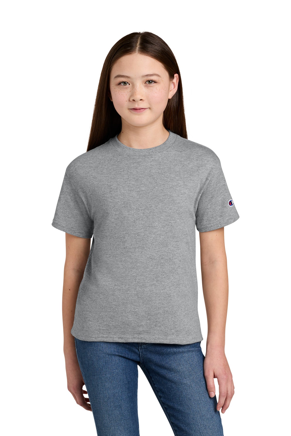 Champion Youth Jersey Short Sleeve Tee CH1081 Light Steel