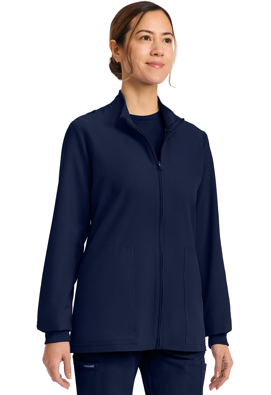 Workwear Originals Ultra CK00013A Women's Zip Up Scrub Jacket Navy