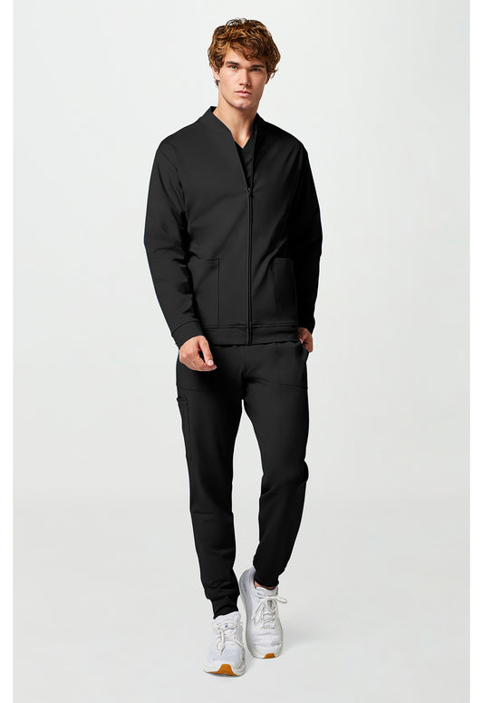 Achieve CK00036 Men's Zip Front Jacket Black