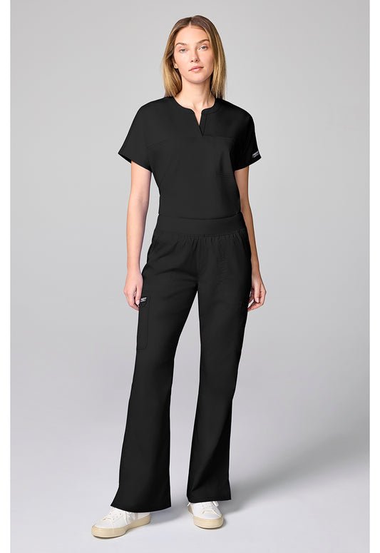 Workwear Revolution CK00039 Women's Flared Cargo Scrub Pants Black
