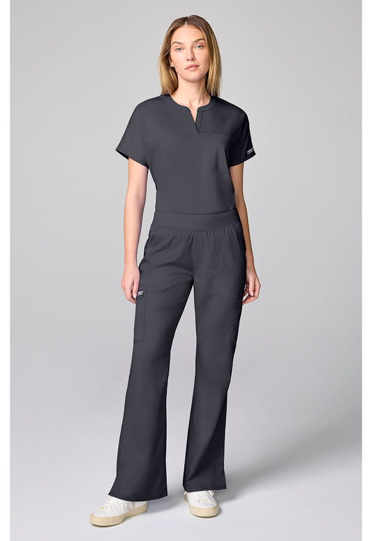 Workwear Revolution CK00039 Women's Flared Cargo Scrub Pants Pewter