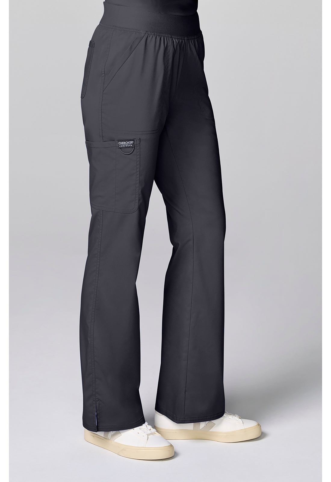 Workwear Revolution CK00039 Women's Flared Cargo Scrub Pants Pewter