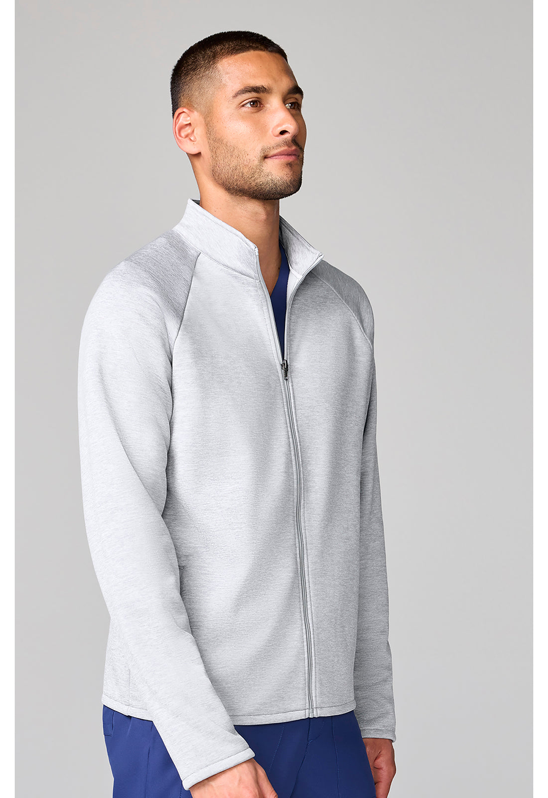 Basics CK00069V Men's Fleece Jacket Heather Grey