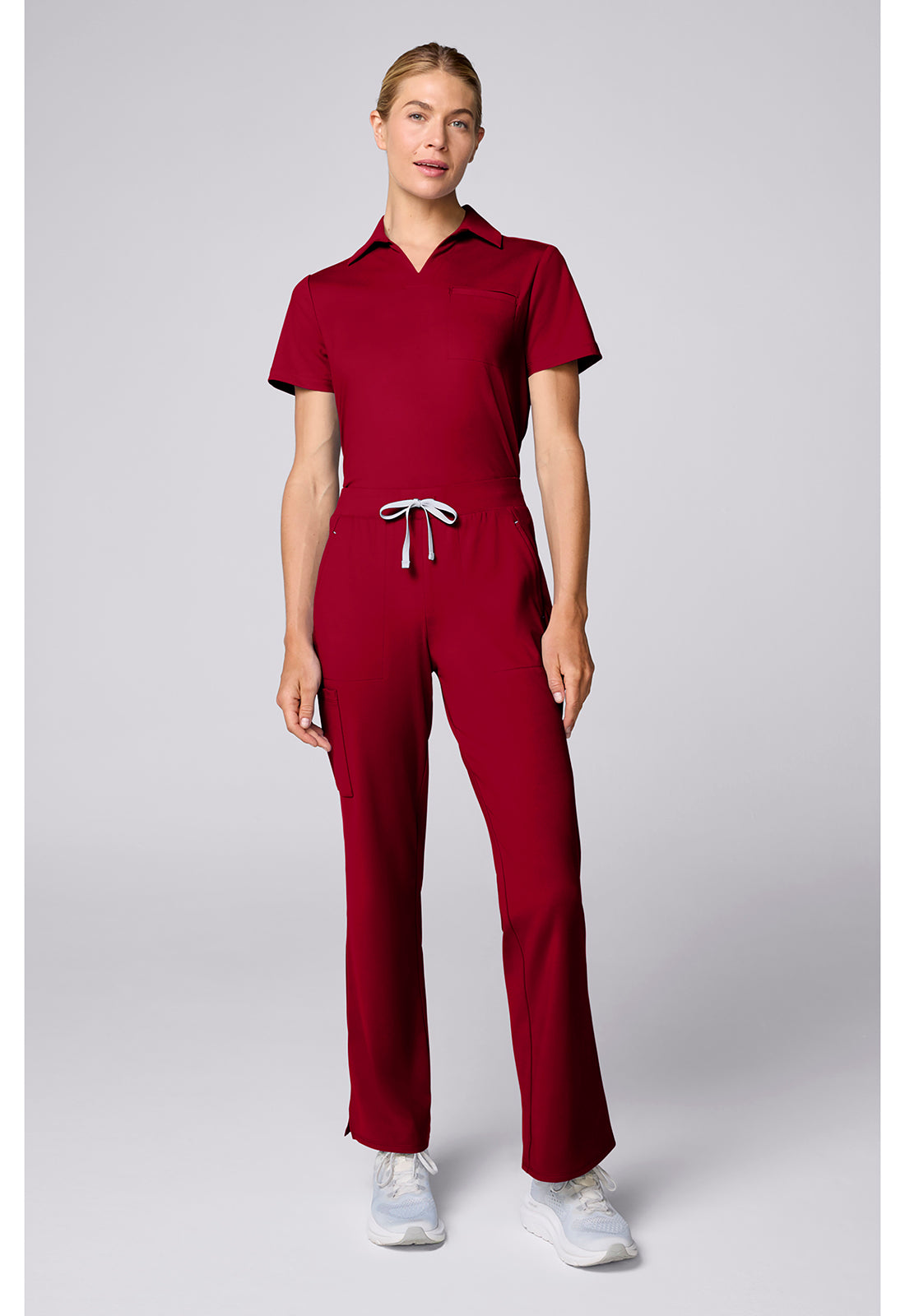 Achieve CK00071 Women's Flared Leg Scrub Pants Red