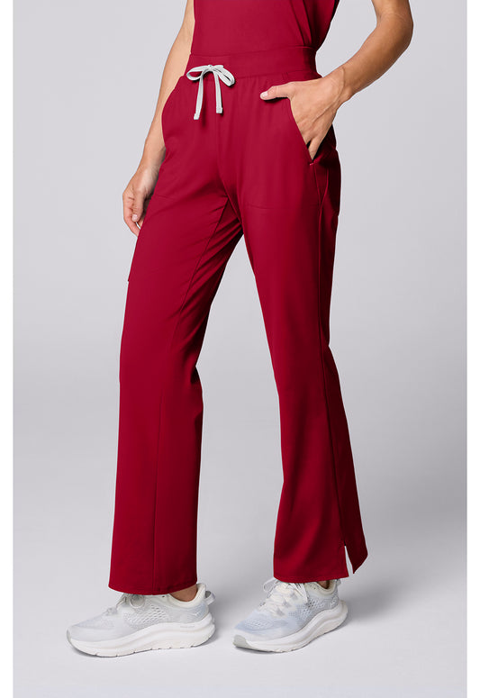 Achieve CK00071 Women's Flared Leg Scrub Pants Red