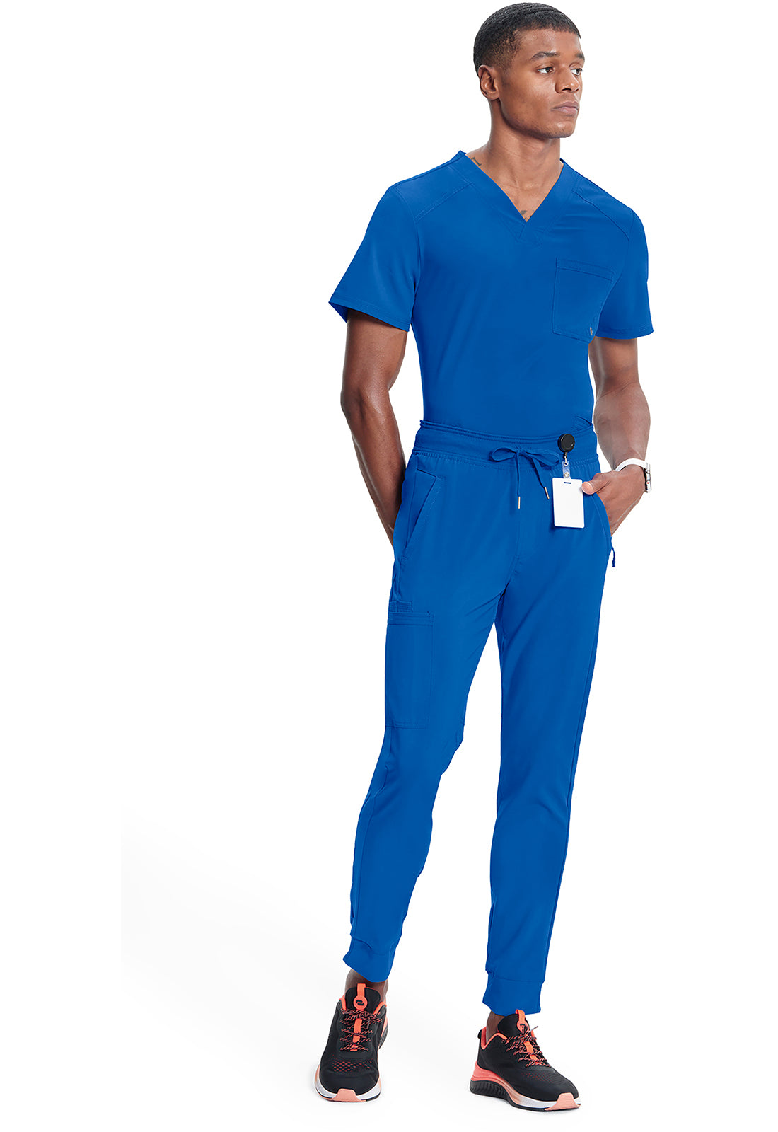 Infinity CK004A Men's Mid Rise Scrub Joggers Royal
