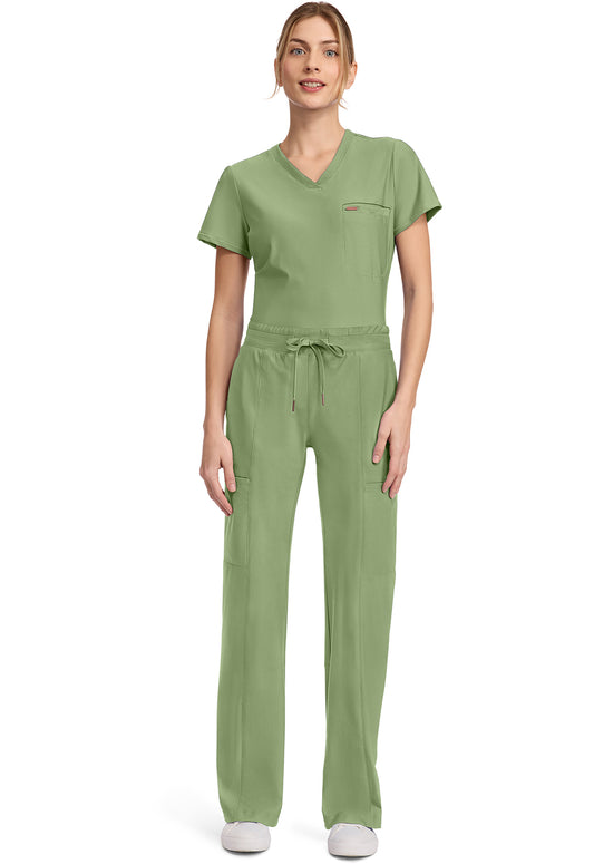 Form CK026 Women's 5-Pocket Trouser Leg Scrub Pants Bright Sage