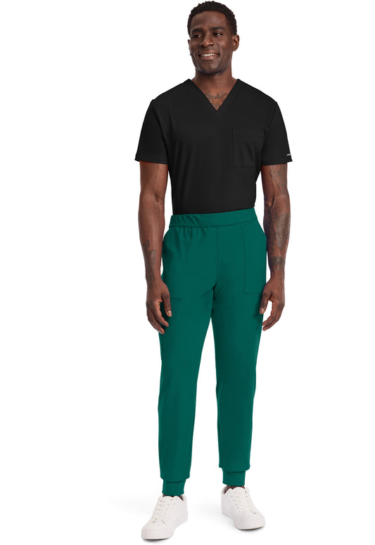Achieve CK034 Men's 5-Pocket Jogger Scrub Pants Hunter