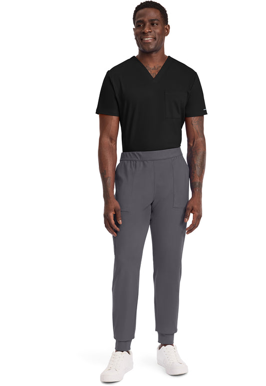 Achieve CK034 Men's 5-Pocket Jogger Scrub Pants Pewter