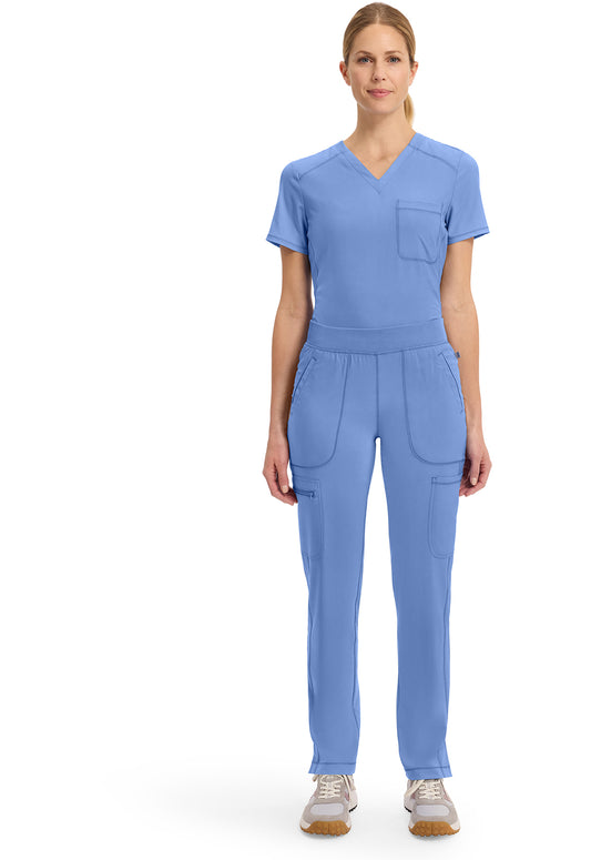 Infinity CK065A Women's Mid Rise Tapered Leg Pull-on Scrub Pants Ciel