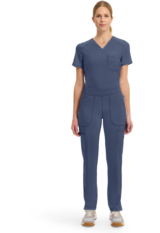 Infinity CK065A Women's Mid Rise Tapered Leg Pull-on Scrub Pants Navy