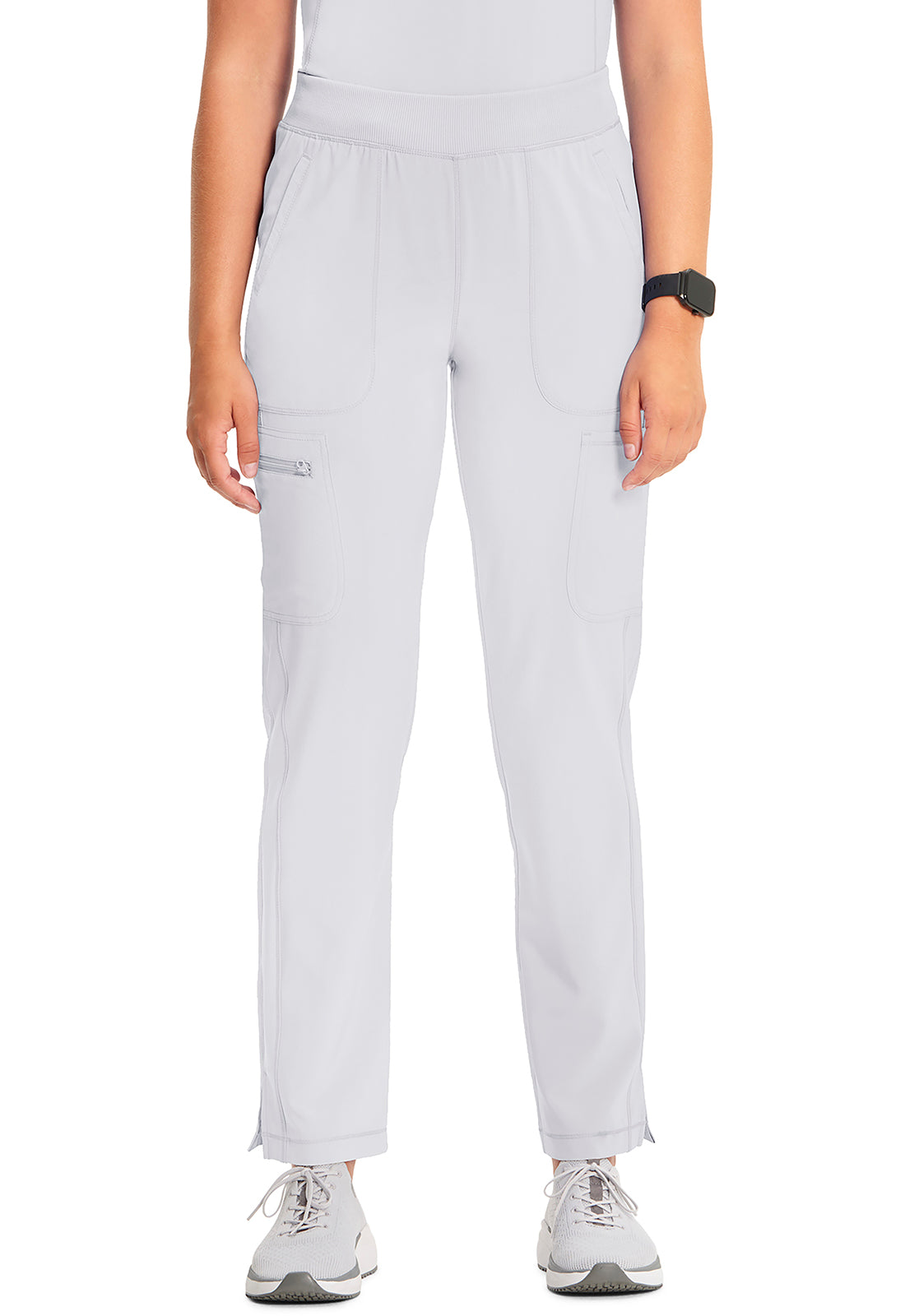 Infinity CK065A Women's Mid Rise Tapered Leg Pull-on Scrub Pants White