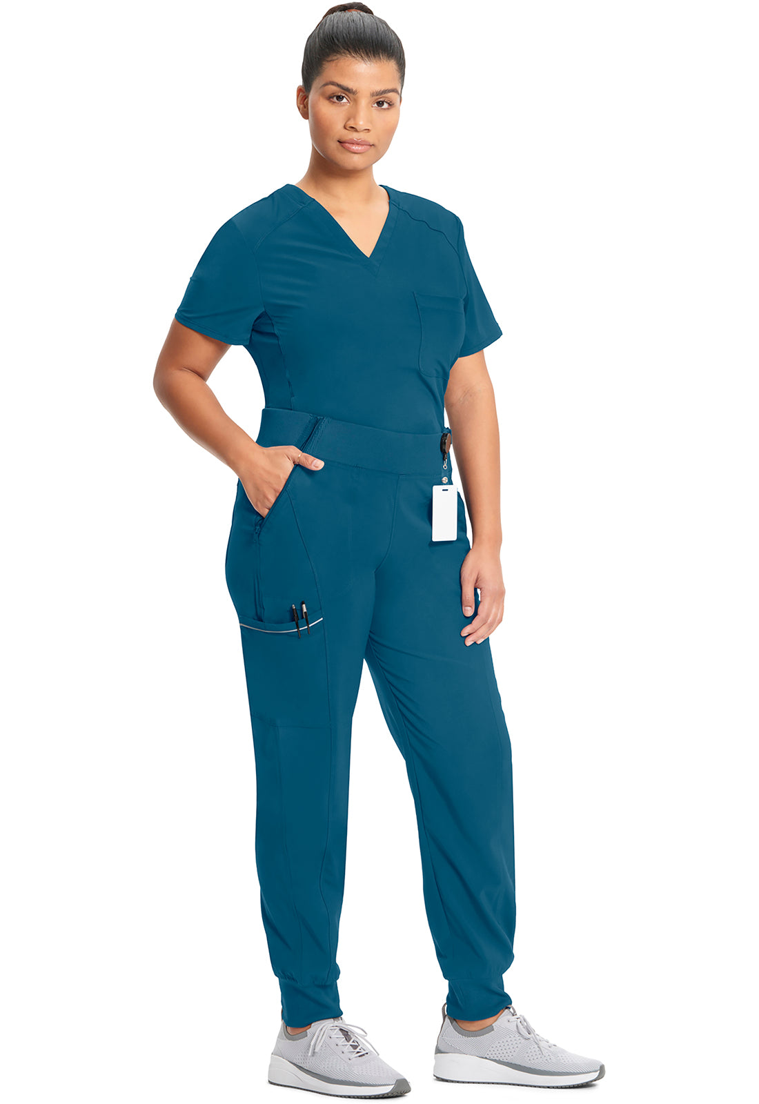 Infinity CK110A Women's Mid Rise Scrub Joggers Caribbean Blue