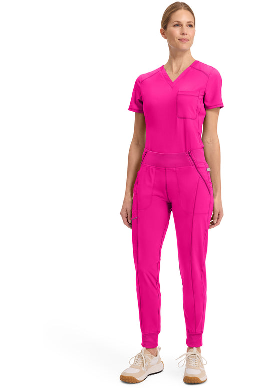 Infinity CK110A Women's Mid Rise Scrub Joggers Carmine Pink