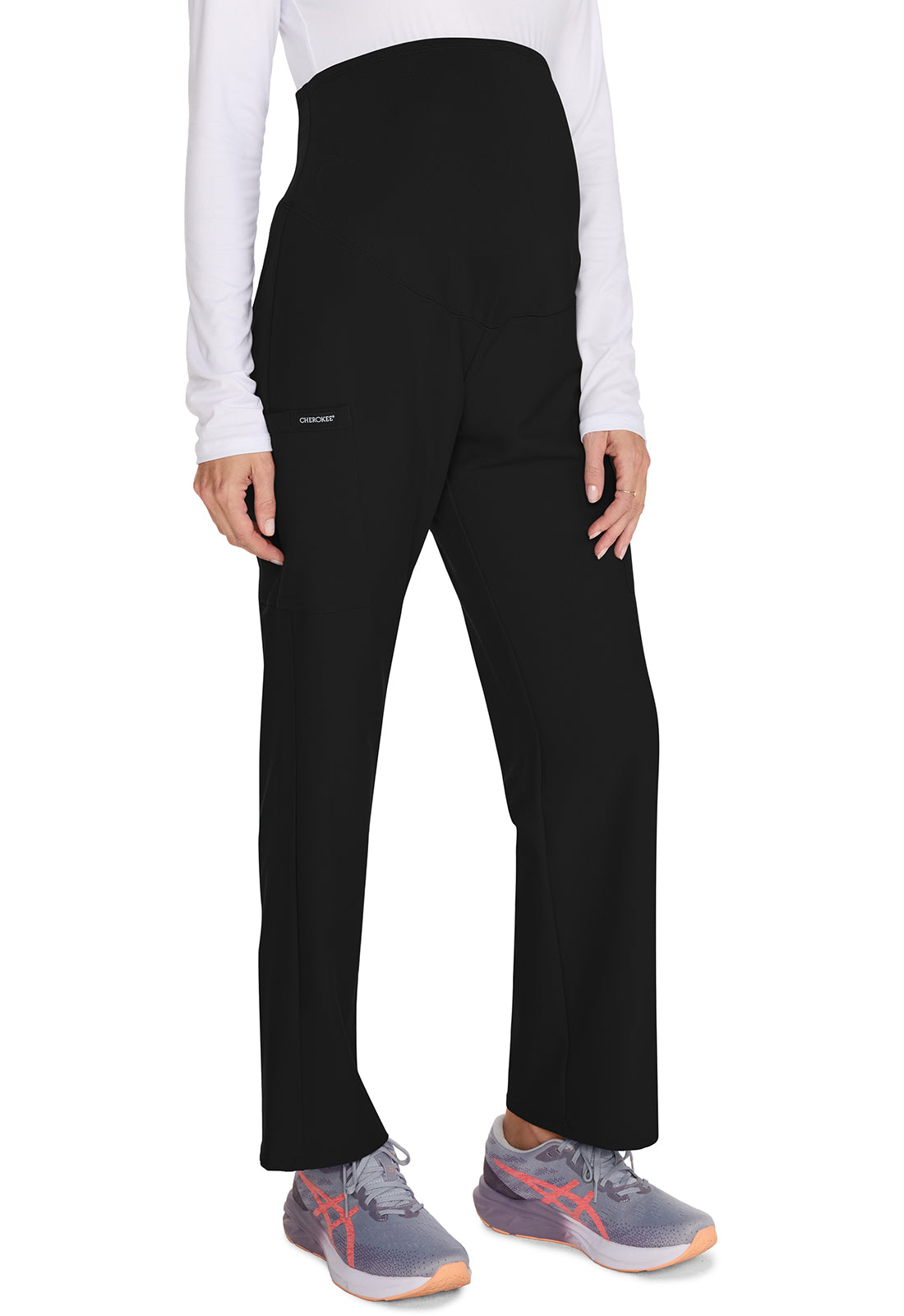 Workwear Originals Ultra CK118A Women's Maternity slim leg Scrub Pants Black