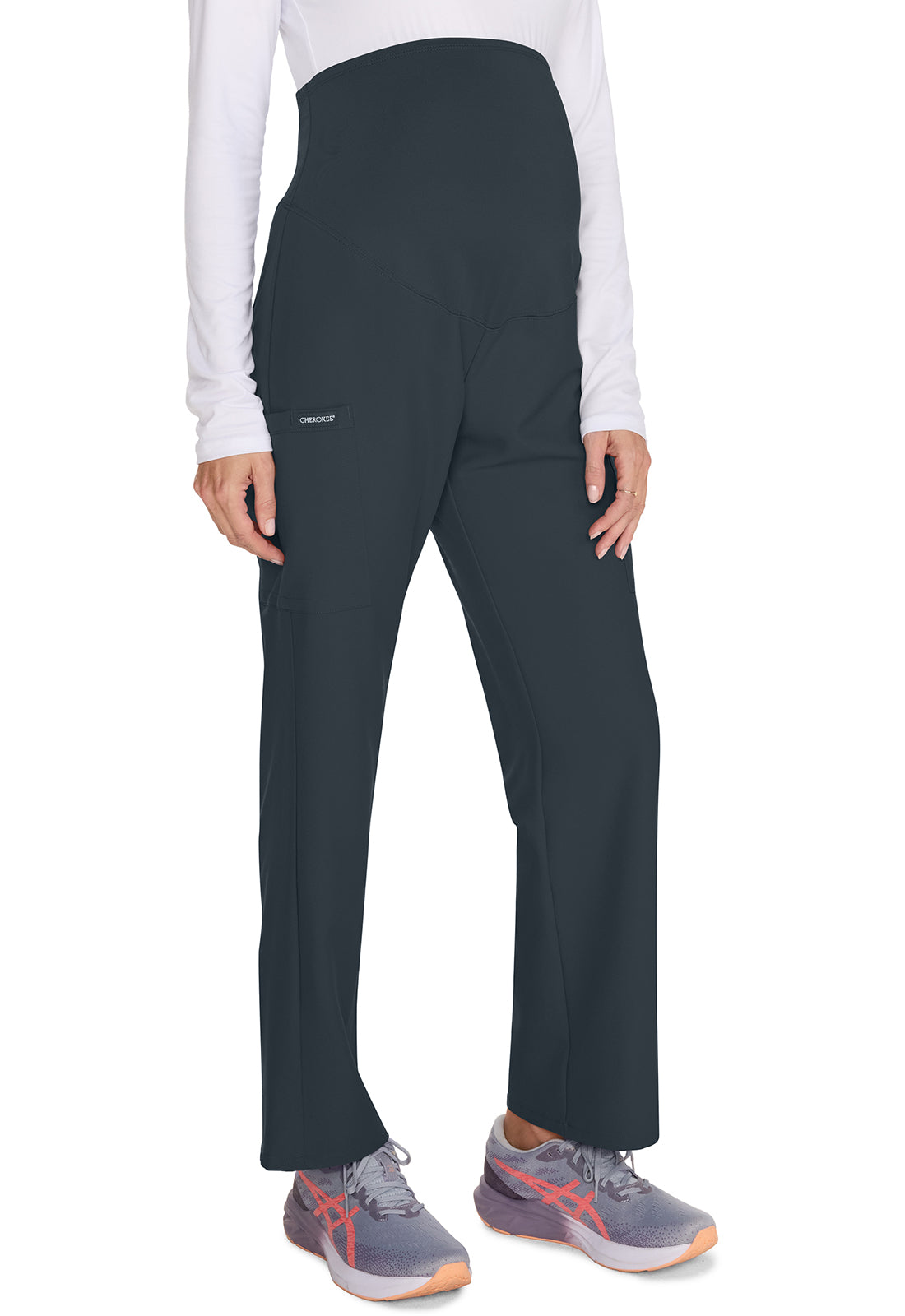 Workwear Originals Ultra CK118A Women's Maternity slim leg Scrub Pants Pewter
