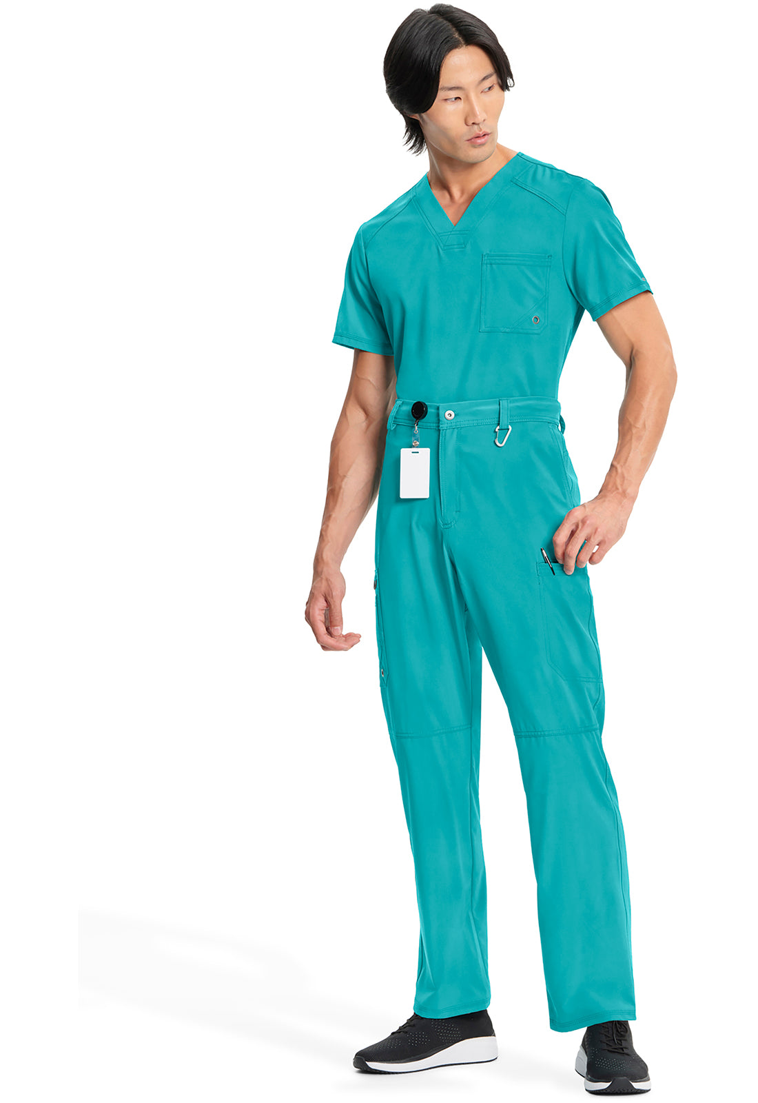 Infinity CK200A Men's Fly Front Scrub Pants Teal Blue