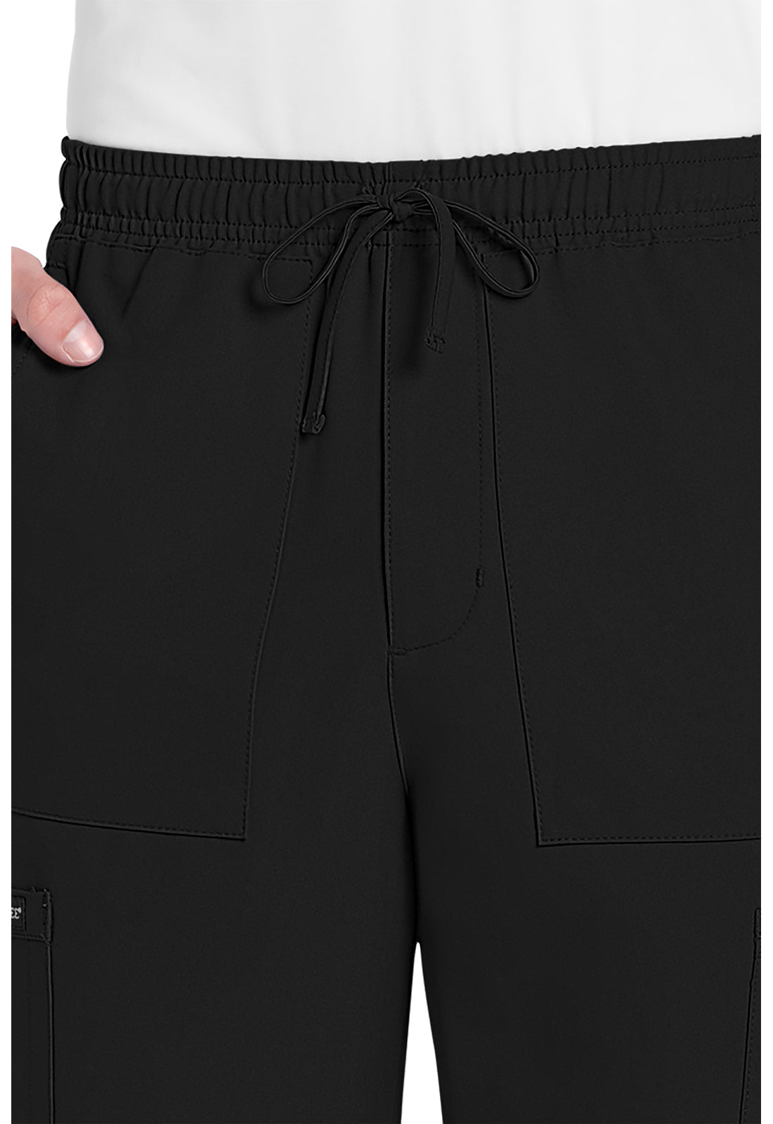 Workwear Originals Ultra CK279A Men's Mid Rise Zip Fly Straight Leg Scrub Pants Black