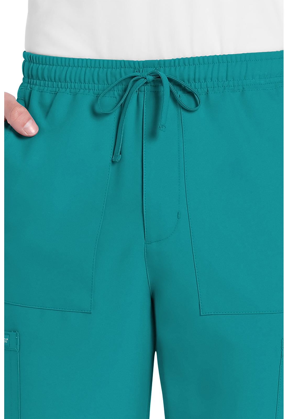 Workwear Originals Ultra CK279A Men's Mid Rise Zip Fly Straight Leg Scrub Pants Teal Blue