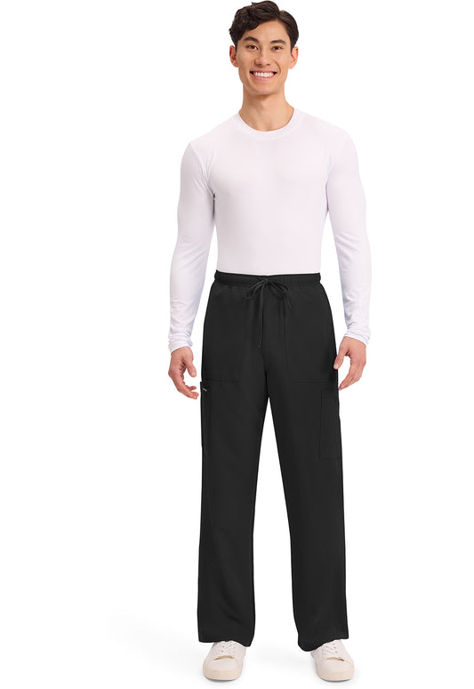 Workwear Originals Ultra CK279A Men's Mid Rise Zip Fly Straight Leg Scrub Pants Black