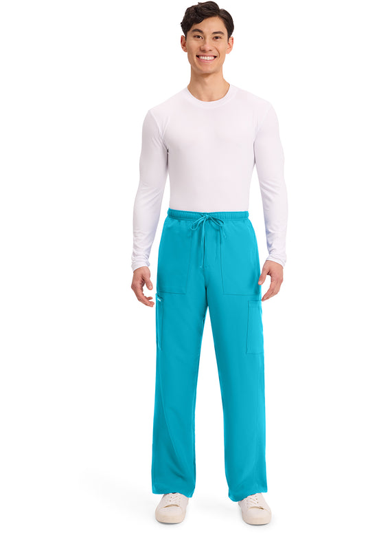 Workwear Originals Ultra CK279A Men's Mid Rise Zip Fly Straight Leg Scrub Pants Turquoise