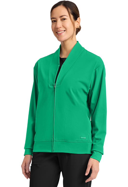 Achieve CK353 Women's Zip-Up Warm-Up Jacket Green Apple