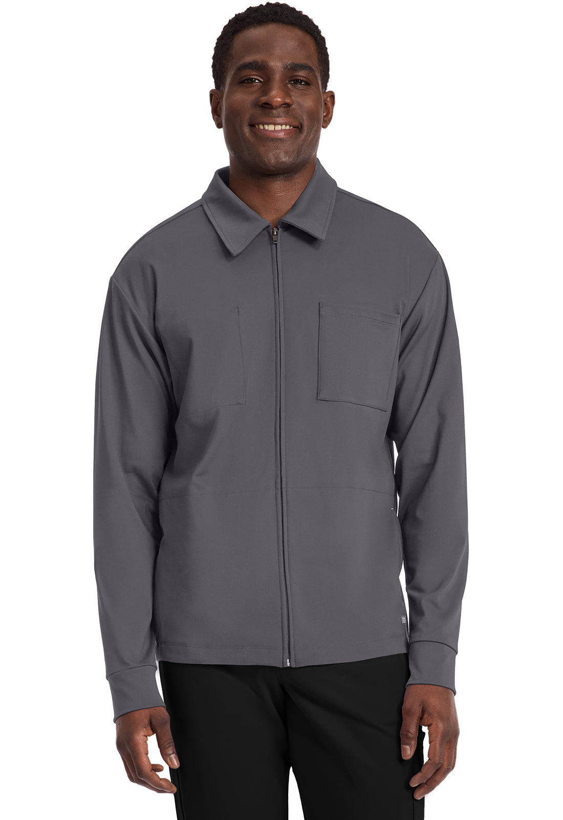 Cherokee Achieve CK354 Men's Zip-Up Warm-Up Jacket Pewter – Med