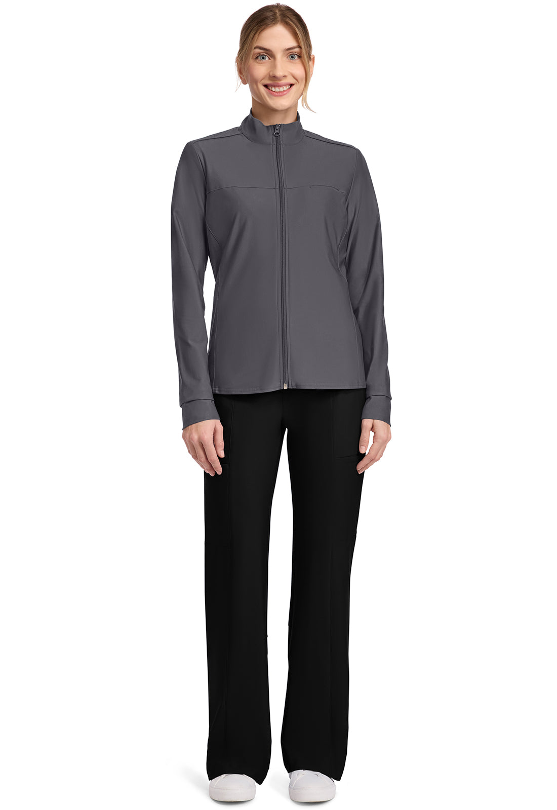 Form CK381 Women's 3-Pocket Warm-up Jacket Pewter Image