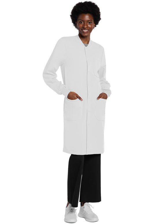 Project Lab CK402A Unisex 40" Snap Front Lab Coat White