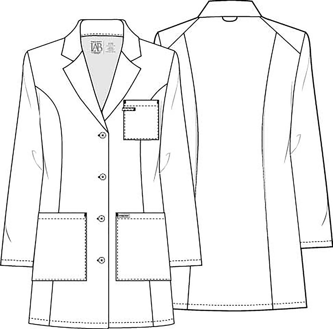 Project Lab CK452 Women's 33" Lab Coat White