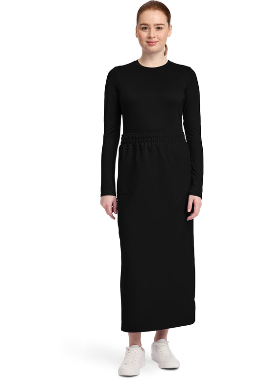 Workwear Originals Ultra CK564A Women's 3-Pocket Elastic Waist Scrub Skirts Black