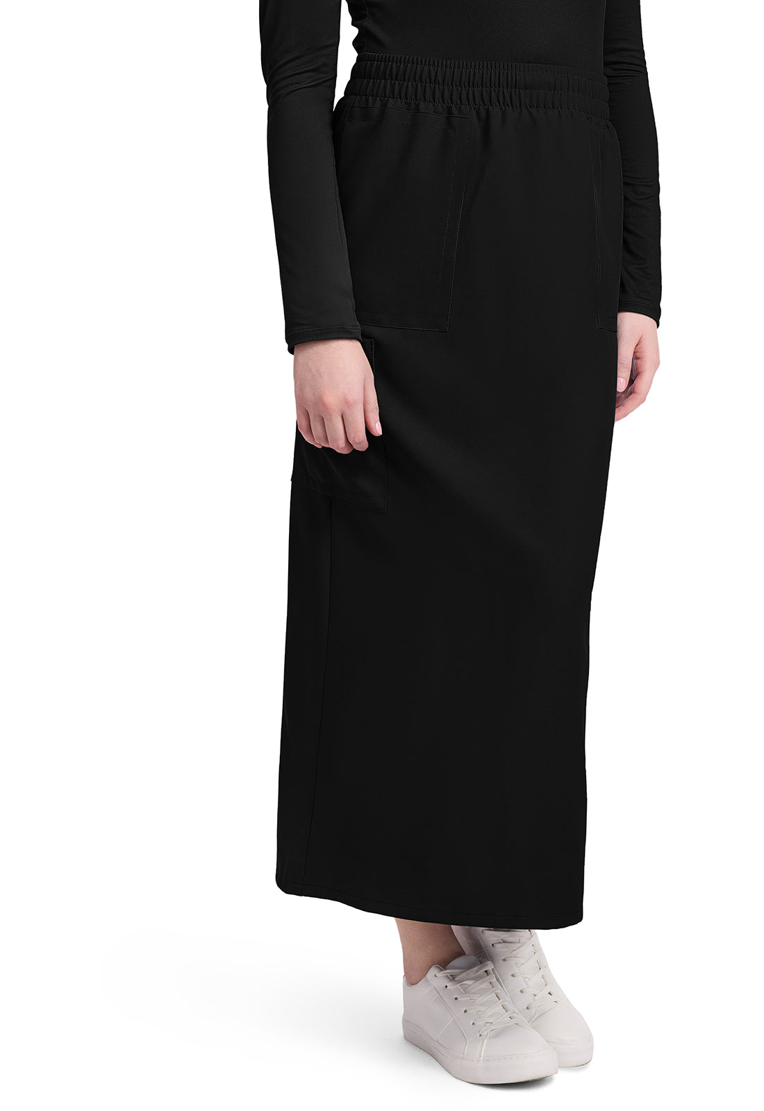 Workwear Originals Ultra CK564A Women's 3-Pocket Elastic Waist Scrub Skirts Black