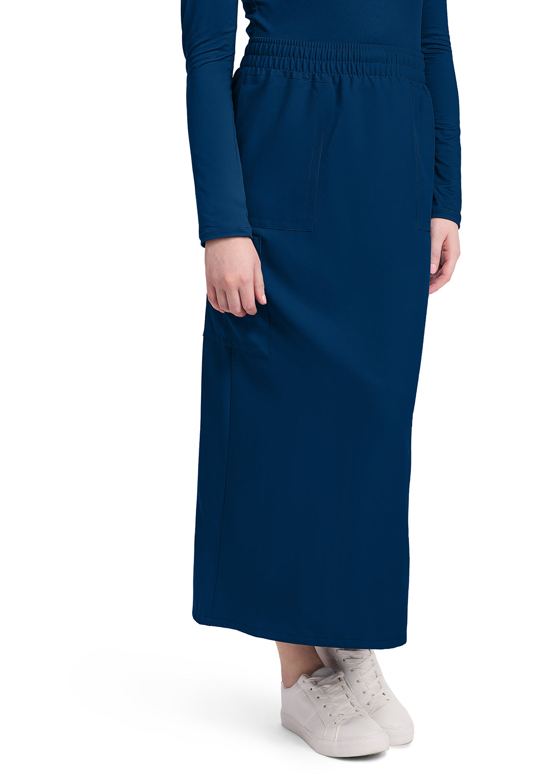 Workwear Originals Ultra CK564A Women's 3-Pocket Elastic Waist Scrub Skirts Navy