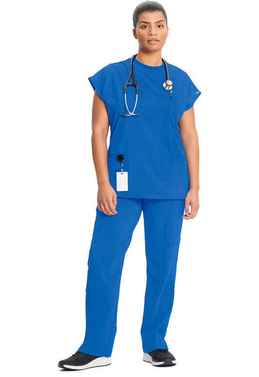 Infinity CK742A Women's Mock Neck Scrub Top Royal