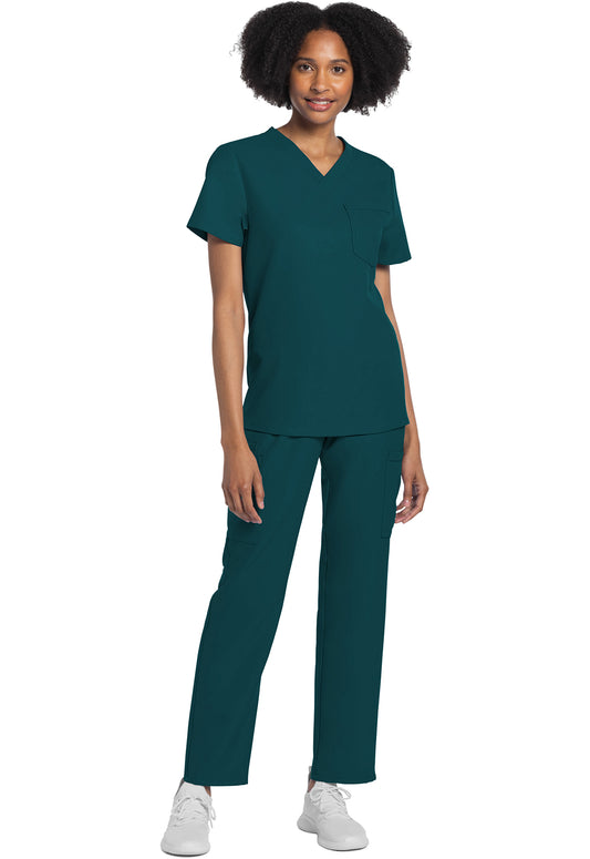 Workwear Originals Ultra CK778A Unisex Unisex V-Neck Scrub Top Caribbean Blue