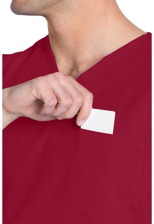 Workwear Originals Ultra CK778A Unisex Unisex V-Neck Scrub Top Red