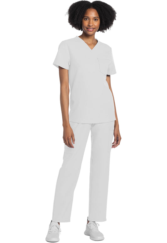 Workwear Originals Ultra CK778A Unisex Unisex V-Neck Scrub Top White