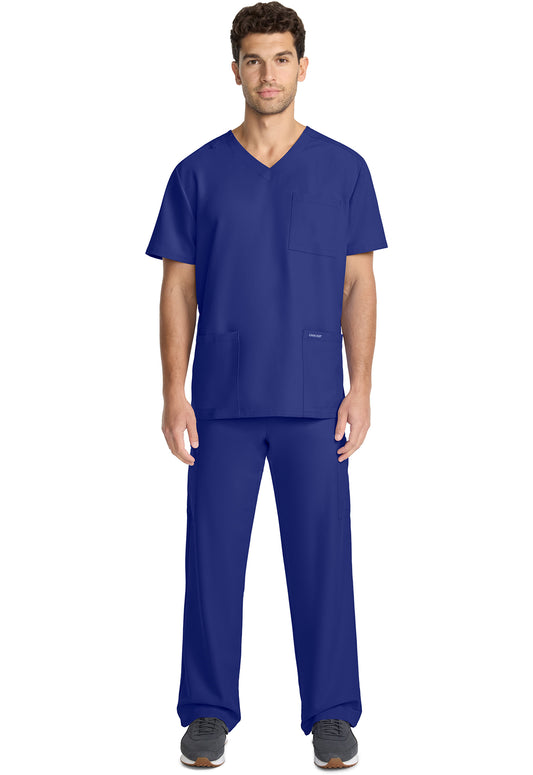 Workwear Originals Ultra CK783A Men's 3-Pocket V-Neck Scrub Top Navy