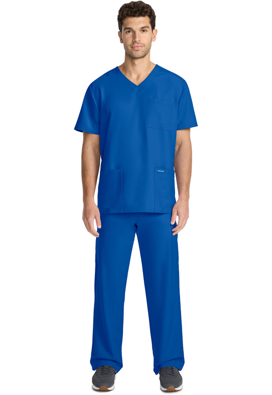 Workwear Originals Ultra CK783A Men's 3-Pocket V-Neck Scrub Top Royal